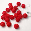 20 LED Rattan Ball String Light Home Garden Fairy Colorful Lamp Wedding Party Xmas Decor