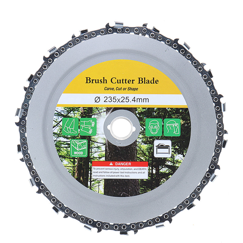 235mm Wood Carving Disc Chain Trimmer Head Brush Cutter Blade for Cut Curve and Carve