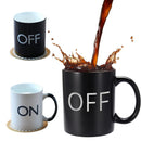 OFF-ON Changing Mug Magical Chameleon Coffee Color Changing Cup Temperature Sensing Novelty Gift 325ml