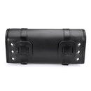 Motorcycle Front PU Leather Fork Tool Bag Saddlebag Pouch Luggage Universal