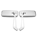 Pair 8mm/10mm Chrome Aluminum Alloy Motorcycle Side Rear View Mirrors
