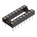 50pcs 16 Pins 2.54mm DIP Straight Plug Double Row Circular Hole IC Socket Connector Adapter