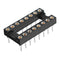 50pcs 16 Pins 2.54mm DIP Straight Plug Double Row Circular Hole IC Socket Connector Adapter
