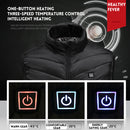 5V USB Electric Vest Heated Jacket Thermal Warm Neck + Back Pad Winter Body Warmer Cloth