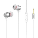 HOCO M51 3.5mm Wired Control Earphone Metal Deep Bass Stereo Earbuds In-ear Sport Headphone with Mic
