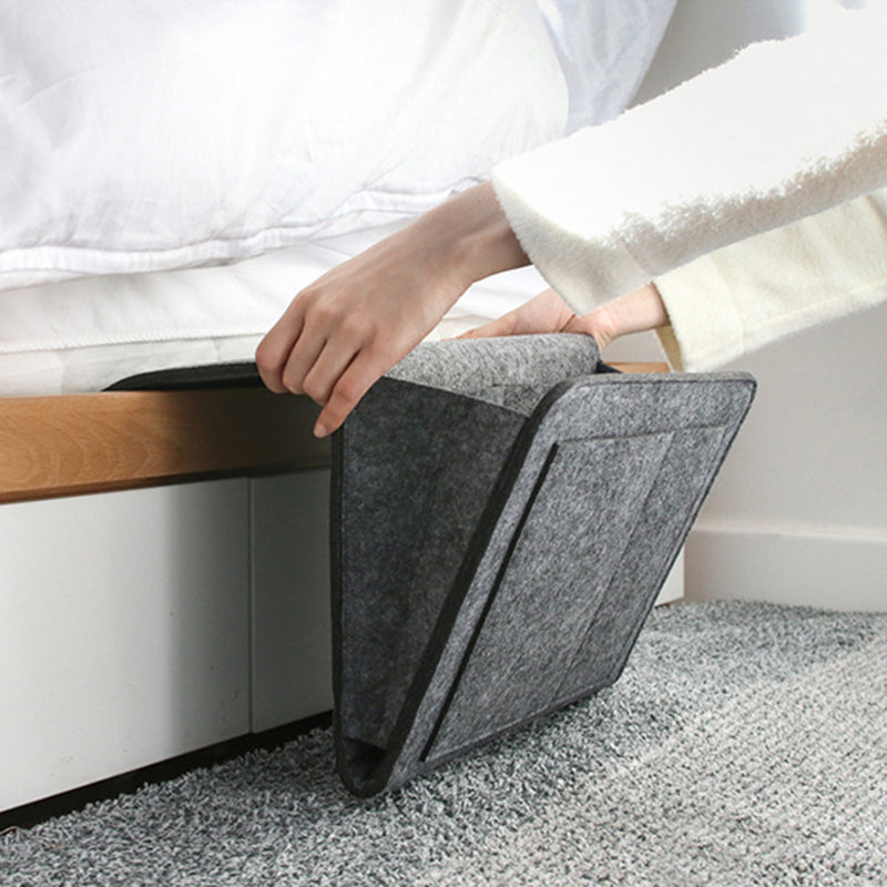 Felt Bedside Caddy Pocket Bed Organizer Storage Phone Remote Holder Bag