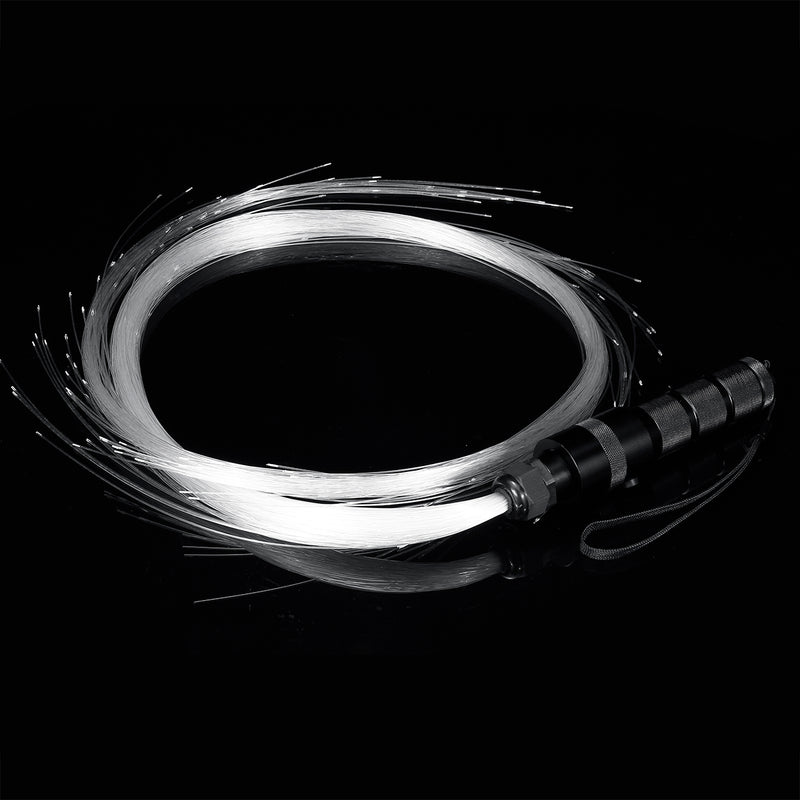 LED Fiber Optic Whip Strip Light 360 RGB Multi-Mode Flashlight Show Music Dance Festival Battery Operated