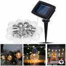 3.8M Solar Powered 10 LED Pineapple Hanging Bulb String Light Christmas Outdoor Party Patio Decor