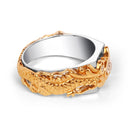 Luxury Gold Dragon Men Ring 18k Gold Plated Diamond Rings For Men