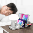 LyRay Tytx-1C Wireless Rechargeable USB LED Night Light Touch Sencer Flexible Dimmable Bedside Desktop Reading Table Lamp Phone Holder