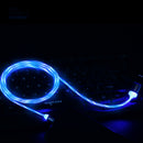 TOPK 5A LED Flow Glow Lighting Magnetic Type C Micro USB Data Cable For Xiaomi MI9 HUAWEI Mate30 5G Pro Pocophone F1 Note10+ 5G