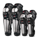 WOSAWE Motorcycle Long Knee Pad Elbow Guard Motorbike Racing Protective Gear Armor Stainless Steel
