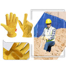 OZERO Men's Work Gloves Goat Leather Protection Safety Cutting Working Repairman Garage Racing Glove