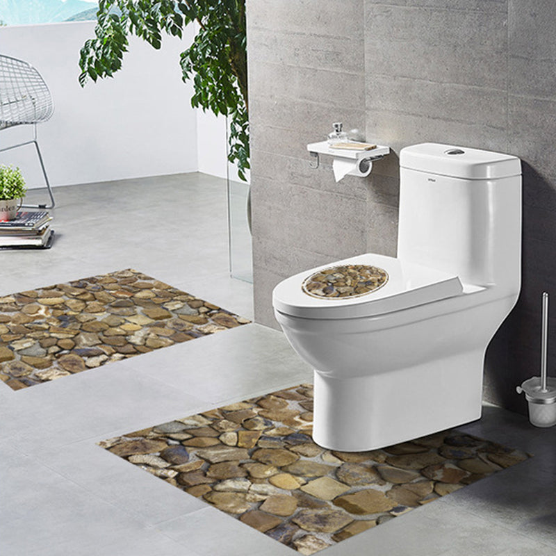 Bathroom Toilet Special 3 Pcs Set PVC Waterproof for 2 Styles Non-slip Wall Sticker
