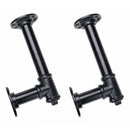 1 Pair of DN20 Steel Pipe Shelf Bracket Holder 100/150/200/240mm DIY Pipe Shelf Bracket