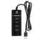 BIAZE HUB9 Aluminum Alloy USB 3.0 to 4-Port USB 3.0 OTG Hub Adapter 1M