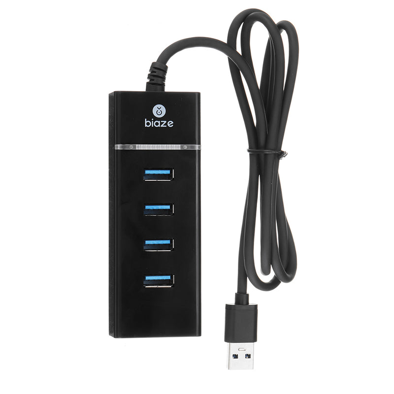 BIAZE HUB9 Aluminum Alloy USB 3.0 to 4-Port USB 3.0 OTG Hub Adapter 1M