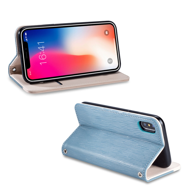 Bakeey Premium Magnetic Flip Card Slot Kickstand Protective Case For iPhone X