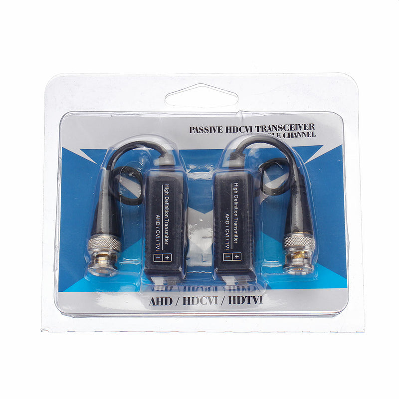 2Pcs Network Analog Coaxial AHD/CVI/TVI High Definition Analog Signal Twisted-pair Transmitter Passive Video Transmitter