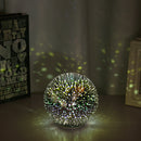 3D LED Night Light Glass Lamp Magical Crystal Ball Sphere Table Christmas Gift