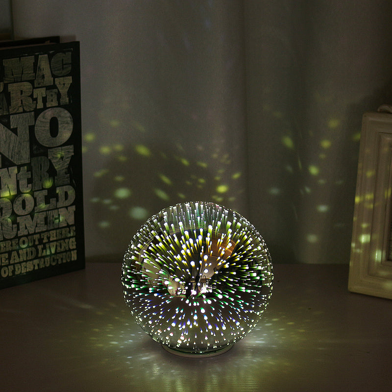 3D LED Night Light Glass Lamp Magical Crystal Ball Sphere Table Christmas Gift