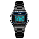 SKMEI 1474 Casual Women Watch 3ATM Waterproof EL Light Week Display Fashion Digital Watch