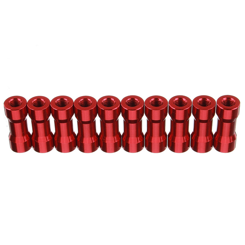 Suleve M3AS10 10Pcs M3 10mm Aluminum Alloy Standoff Spacer Round Column MultiColor Smooth Surface