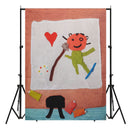 5x7ft 1.5x2m Cartoon Kids Heart Cloth Photography Backdrops Background Studio Photo Props