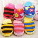 Cute Dog Toys Sound Soft Plush Slippers Pet Puppy Chew Squeaker Squeak Plush Sound Toy Pet Toys