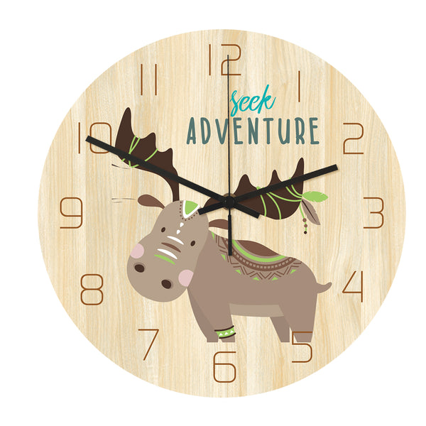 Loskii CC031 Creative Cattle Pattern Wall Clock Mute Wall Clock Quartz Wall Clock For Home Office Decorations