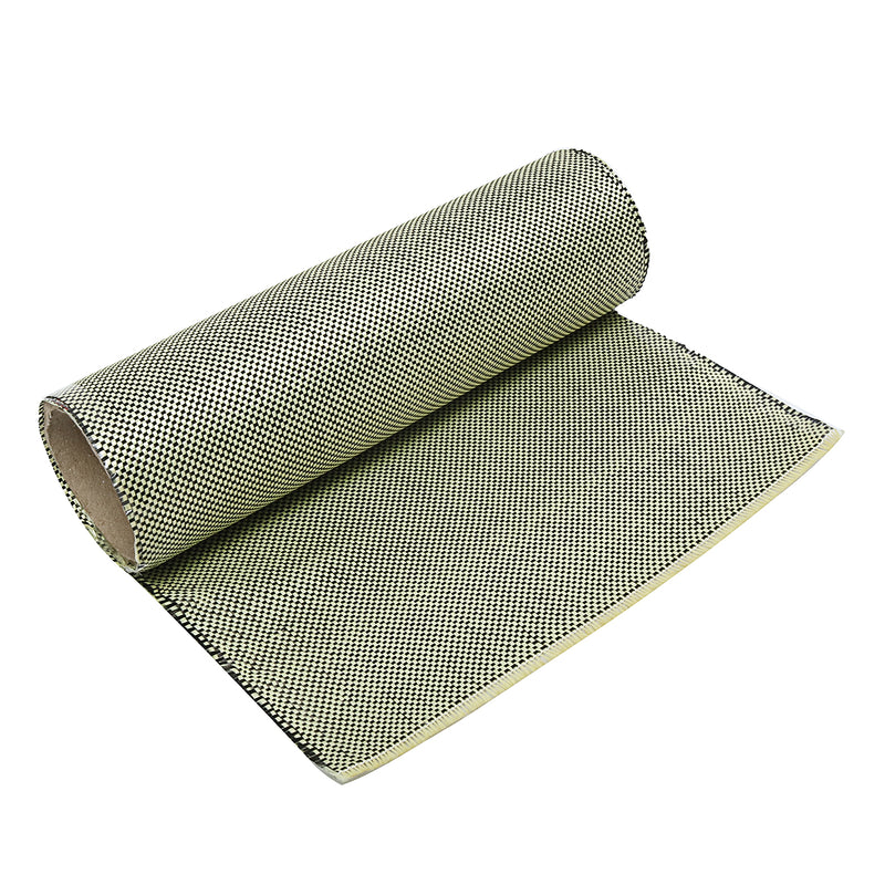 1m 3K 200g Yellow Carbon Fiber Hybrid Fabric Cloth Plain Weave Cloth High Strength for Building Bridge Construction Repair