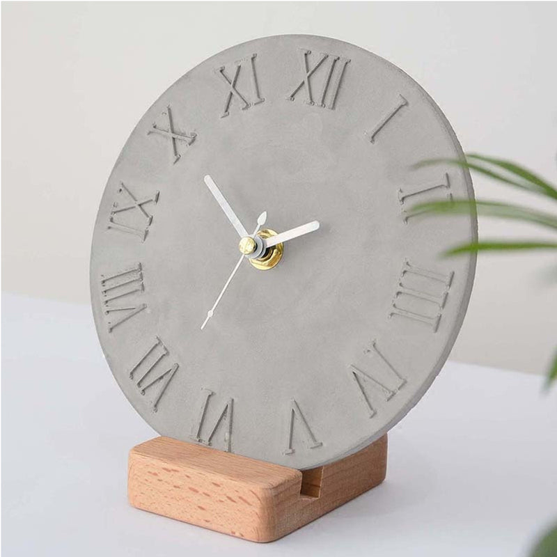 Cement Concrete Silicone Mould DIY Craft Clock Making Clay Plaster Mould Handmade