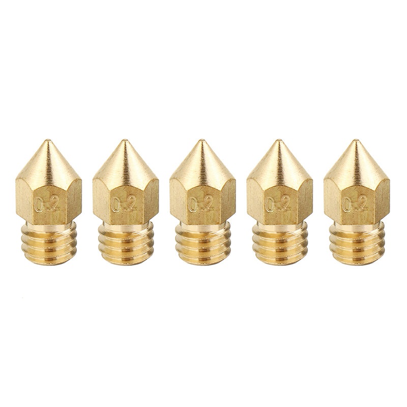 5PCS 3mm/0.2mm Copper MK8 Thread Extruder Nozzle For 3D Printer