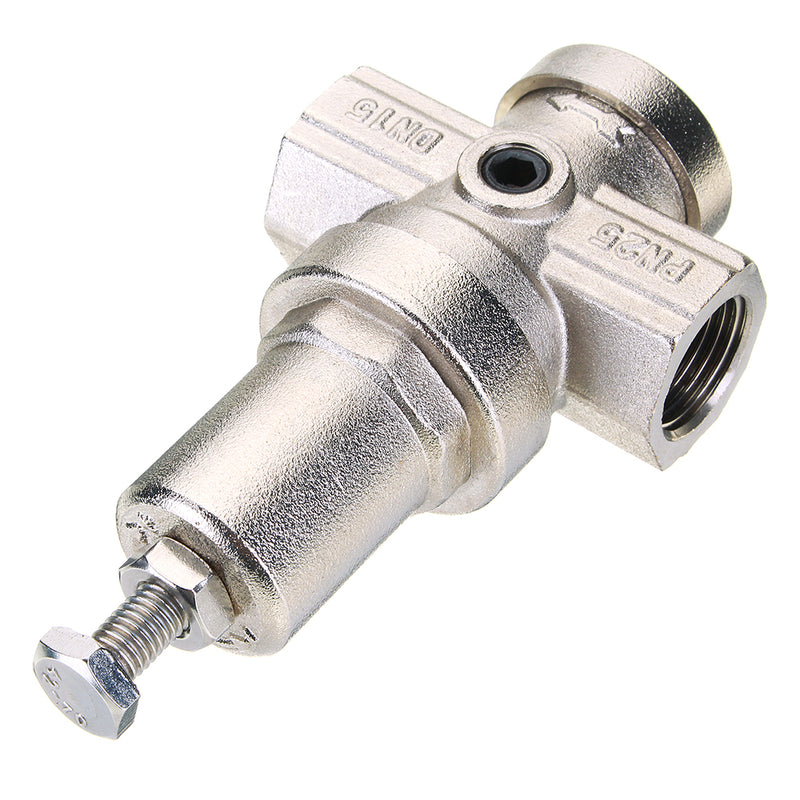 TMOK TK914 1/2" Brass High Precision Water Pressure Reducing Relief Valve Adjustable Nickel Plating DN15 PN25