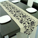 Flocking Damask Table Runner Cloth Wedding Decoration