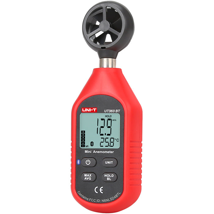 UNI-T UT363BT bluetooth Mini Wind Speed Meter Digital Pocket Size Anemometer Measurement Thermometer