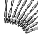 BROPPE 10+1 100mm PH2 S2 Alloy Steel Magnetic Double Head Electric Screwdriver Bit Set with B Type Magnetic Ring
