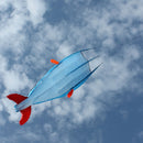 3D Huge Soft Parafoil Blue Dolphin Kite Outdoor Sport Entertainment Kite Frameless