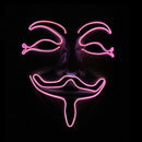 Halloween V-Vendetta Mask LED Luminous Flashing Face Mask Party Masks Light Up Dance Halloween Cospl