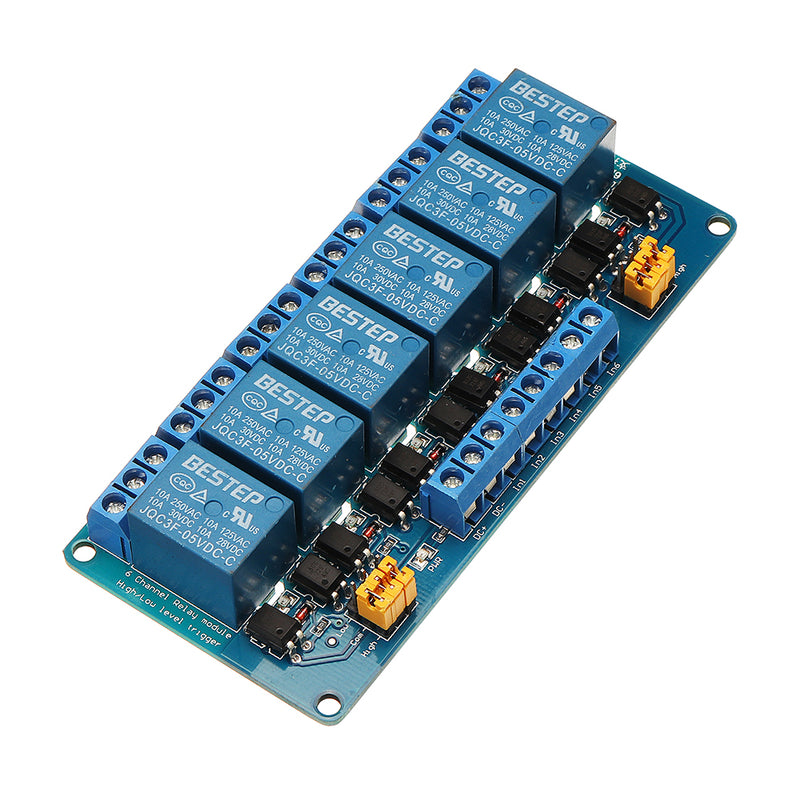 BESTEP 6 Channel 5V Relay Module High And Low Level Trigger