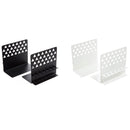 Metal Iron Bookends With Pen Holder Office School Desktop Bookshelf For Book Pen Storage