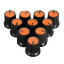 10Pcs Red/Blue/Orange/Grey/Green/White/Yellow Plastic For Rotary Taper Potentiometer Hole 6mm Knob