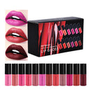 12 Colors Matte Liquid Lip Stick Set Mini Lip Gloss Travel Kit Long-Lasting Waterproof