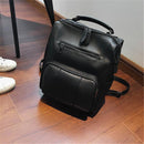 Vintage Backpack PU Leather Student School Bag Handbag Shoulder Bag Travel Rucksack Camping