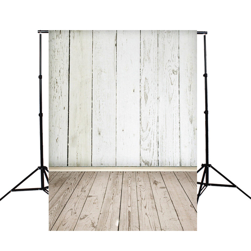 White Wooden Wall Floor Photography Background Backdrop Photo Studio Decorations