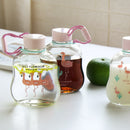 Portable Cup Lovely Flamingo Pattern Glass Cup Children Favorite Water Bottle Glass Cup