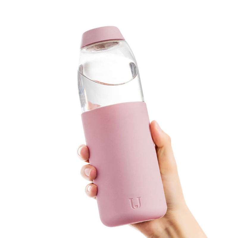 Jordan&Judy Fruit Glass Cup 260ML/560ML Home Portable Water Bottle Kitchen Drinkware Drinking Tool