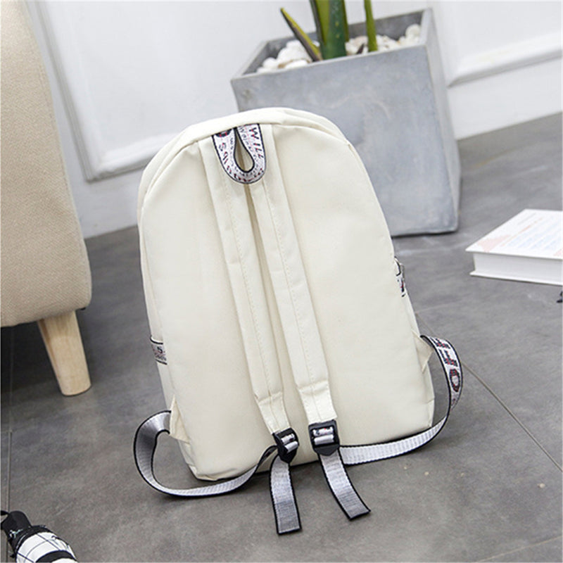 15L Canvas Backpack Student School Rucksack Shoulder Bag Outdoor Travel