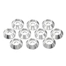 Suleve M4AN6 10Pcs M4 Cup Head Hex Screw Gasket Washer Nuts Aluminum Alloy Multicolor Optional