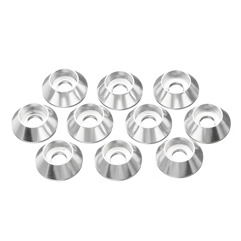 Suleve M4AN6 10Pcs M4 Cup Head Hex Screw Gasket Washer Nuts Aluminum Alloy Multicolor Optional